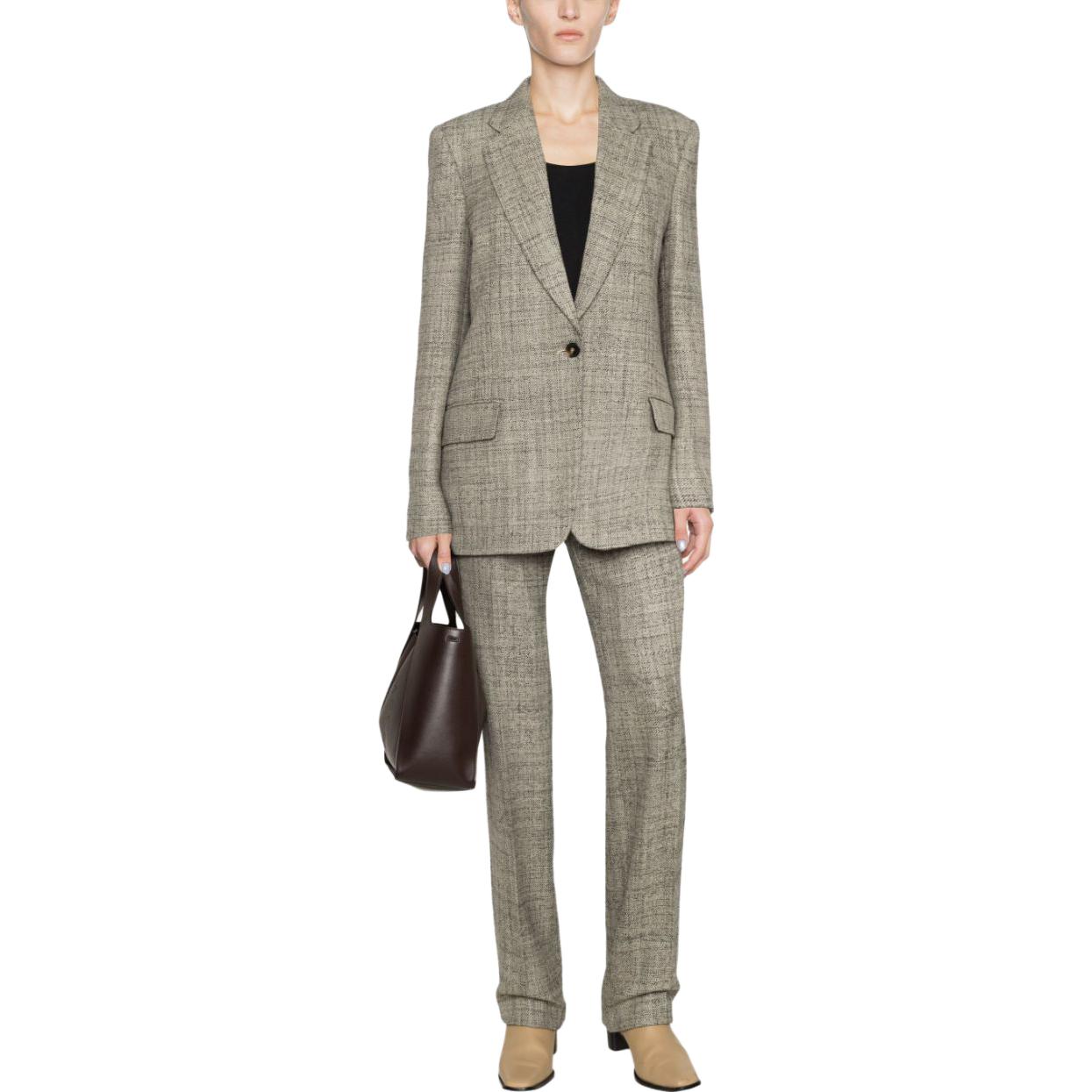 Lookbook (W) 스텔라 맥카트니 SS23 플레어드 지퍼 팬츠 여성 브라운 6400883CJ700