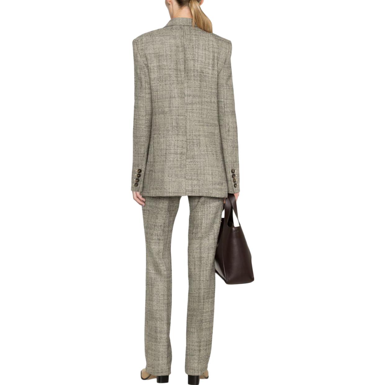 Shop (W) 스텔라 맥카트니 SS23 플레어드 지퍼 팬츠 여성 브라운 6400883CJ700