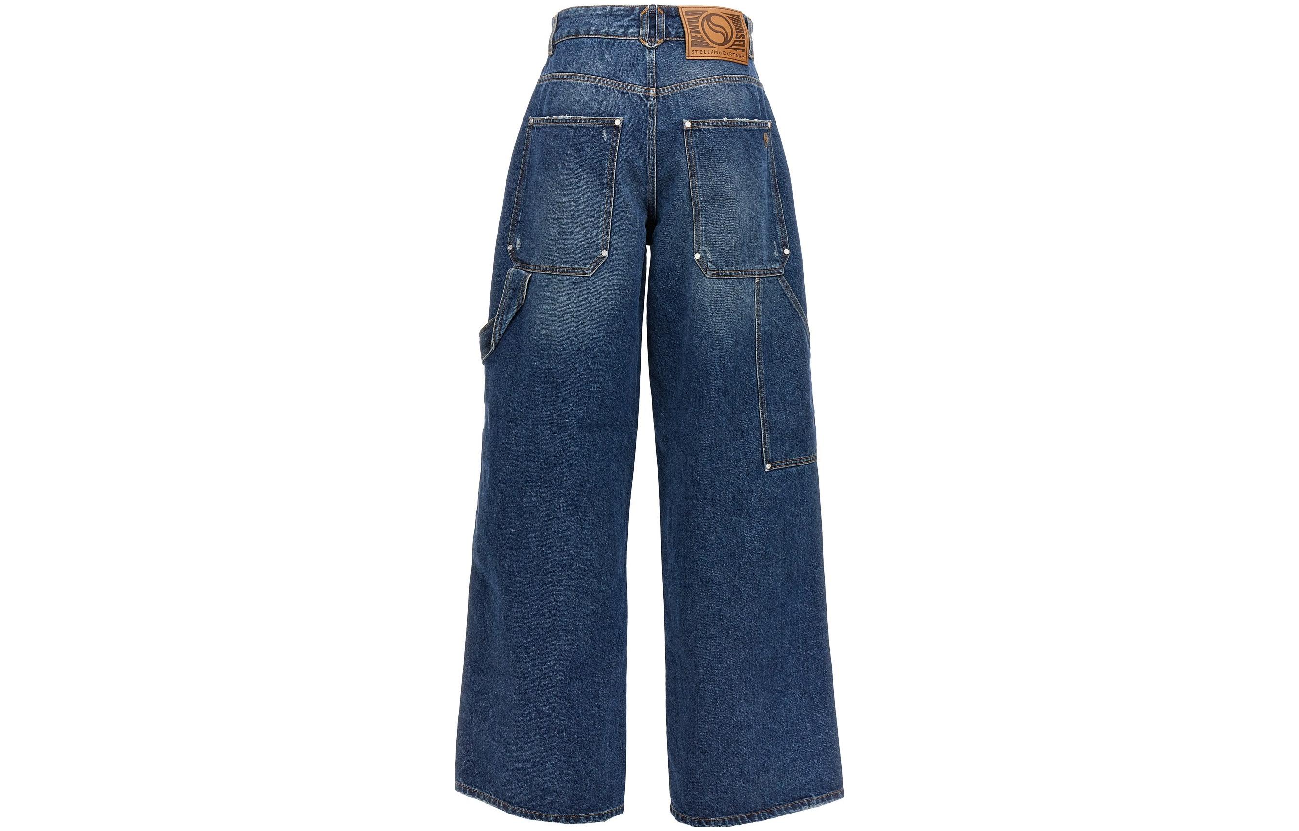 Lookbook (W) Stella McCartney SS23 Seluar Kargo Denim Biru Wanita. 6D01503SPH33-4003