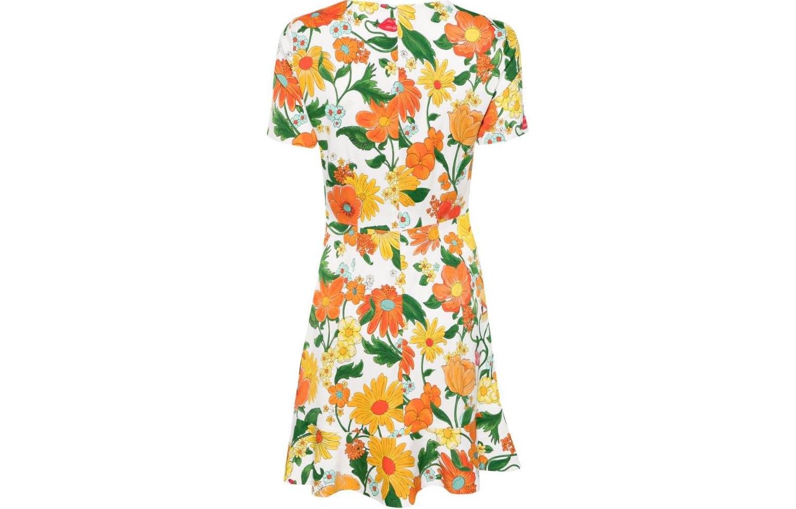 Lookbook (W) ステラマッカートニー SS24 花柄プリント 半袖ワンピース レディース マルチカラー 6A02213DS300-7504