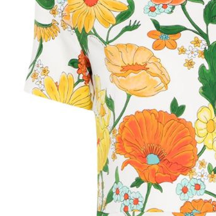 Details for (W) ステラマッカートニー SS24 花柄プリント 半袖ワンピース レディース マルチカラー 6A02213DS300-7504