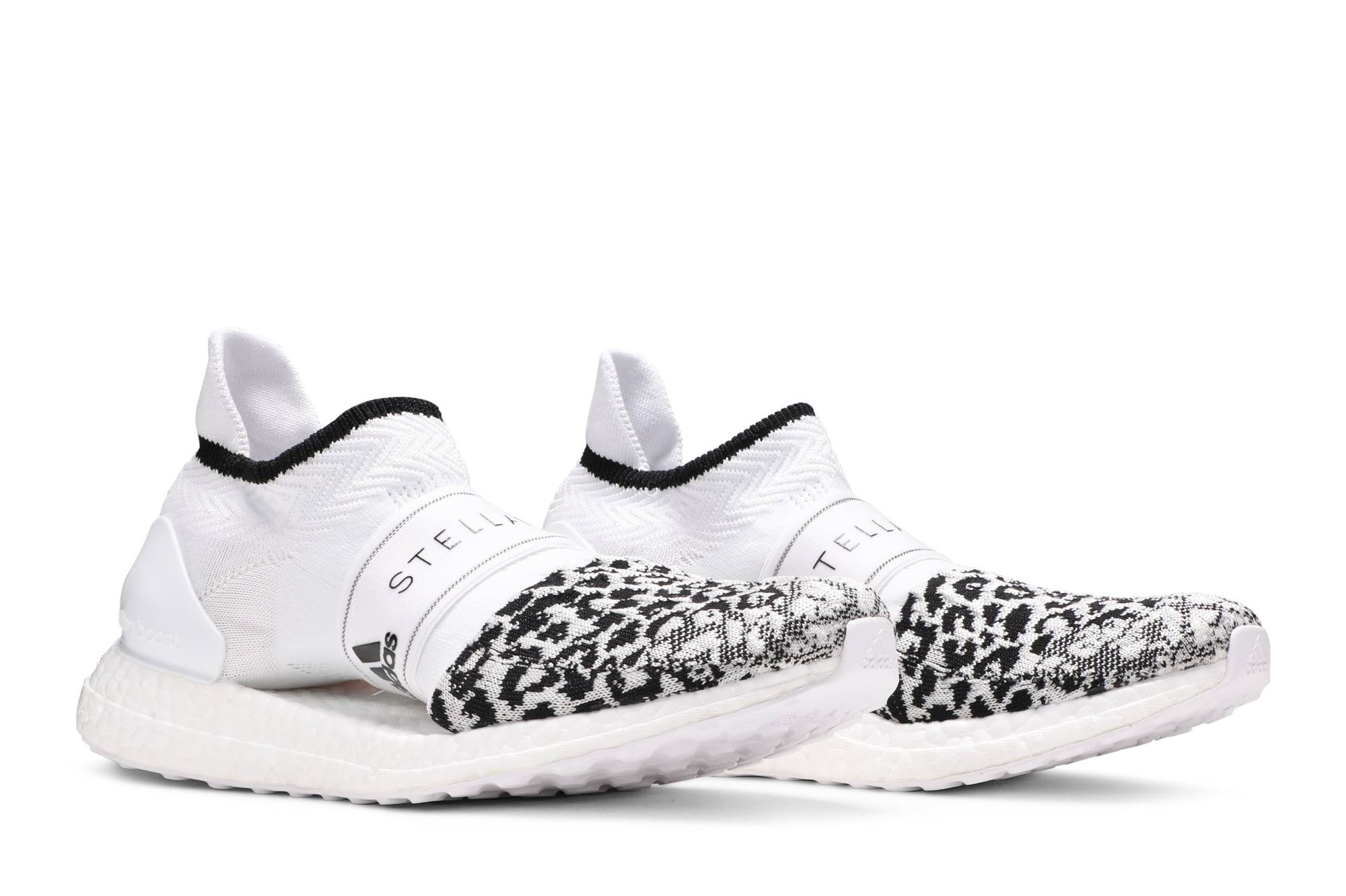 Cheap (W) Stella McCartney联名3D编织阿迪达斯UltraBoost'白色豹纹' FV7026