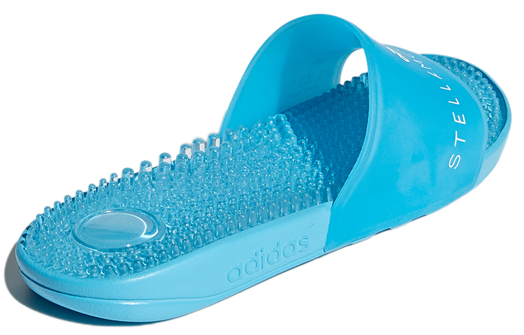 Shop (W) Stella McCartney x adidas Adissage Sandales ''Bleu Miroir'' BB6255