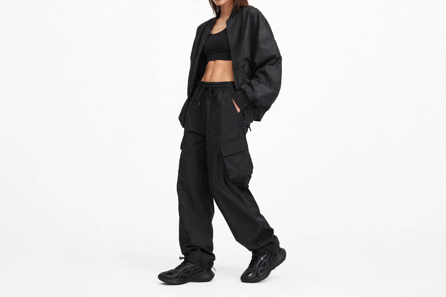 Order (女款) Stella McCartney x adidas SolarGlide 'Triple Black' HQ5961