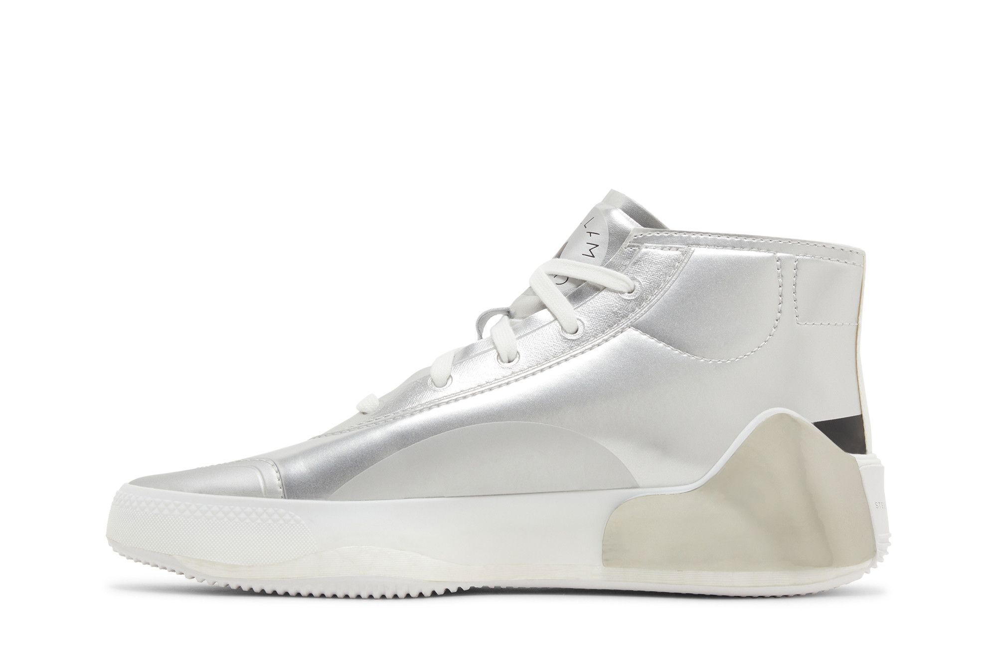 Shop (W) Stella McCartney x adidas Treino Mid 'Perak Metalik' H00019