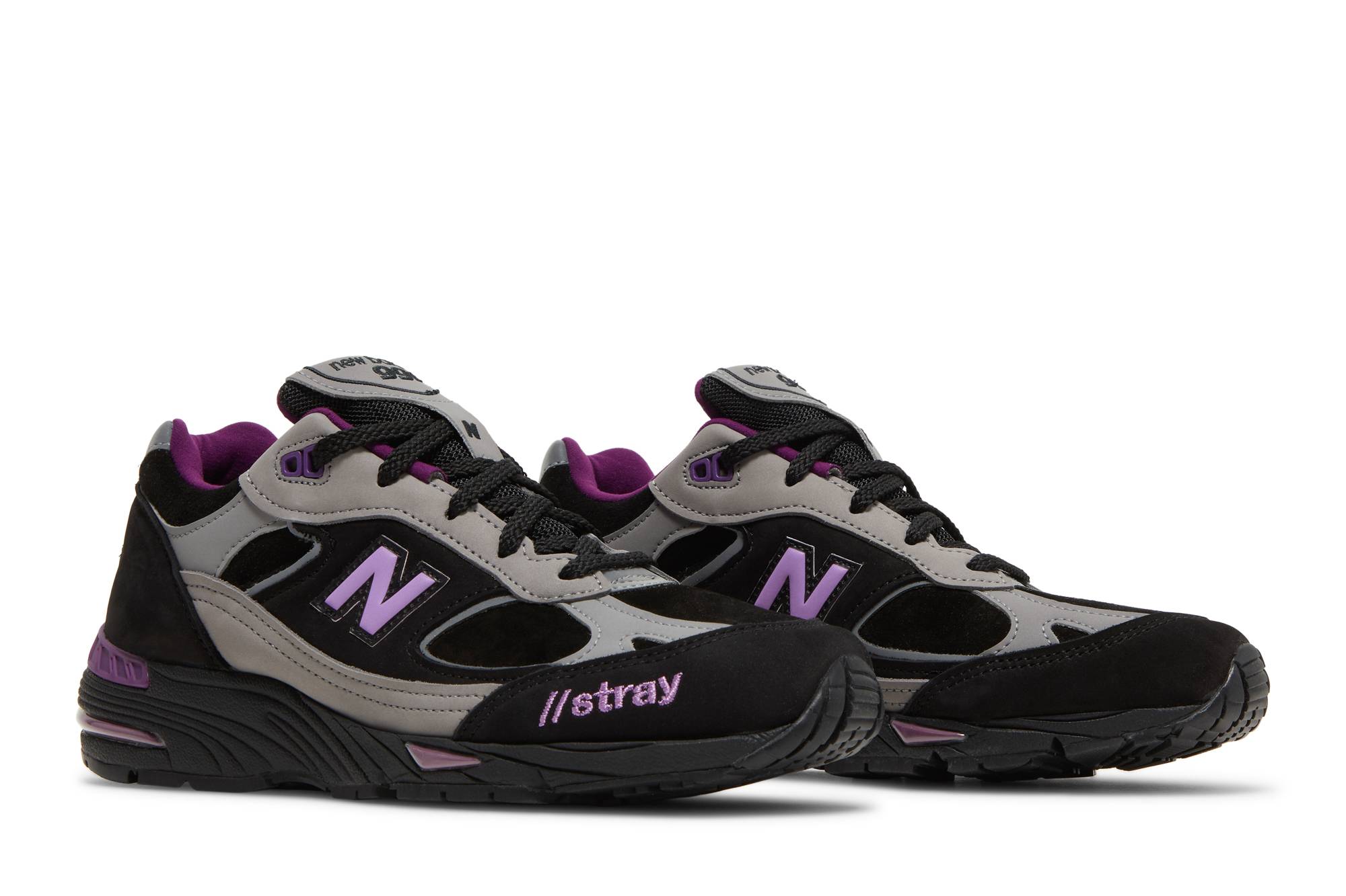 Cheap (W) Stray Rats x New Balance 991 英国制造 黑紫配色 W991SRP