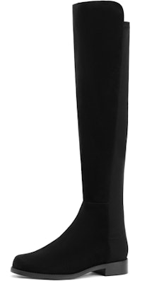 Stuart Weitzman/SW 5050 經典磨砂皮粗根 過膝長筒靴 女款 黑色 Lookbook Stuart Weitzman/SW 5050 經典磨砂皮粗根 過膝長筒靴 女款 黑色