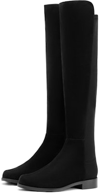Stuart Weitzman/SW 5050 經典磨砂皮粗根 過膝長筒靴 女款 黑色 Shop Stuart Weitzman/SW 5050 經典磨砂皮粗根 過膝長筒靴 女款 黑色