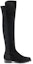 Order (Women) Stuart Weitzman 5050 Over-The-Knee 'Black Suede' 5050SRGSUESTRGABRDNEBLACK