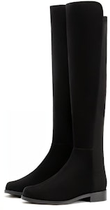 (W) Stuart Weitzman 5050 Sepatu Bot Lutut Tinggi 'Black Suede' 5050SRGSUESTRGABRDNEBLACK Shop (W) Stuart Weitzman 5050 Sepatu Bot Lutut Tinggi 'Black Suede' 5050SRGSUESTRGABRDNEBLACK