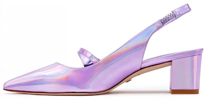 (Women) Stuart Weitzman 5cm Block Heel Purple Leather Pumps. SW3504013-PNT (Women) Stuart Weitzman 5cm Block Heel Purple Leather Pumps. SW3504013-PNT