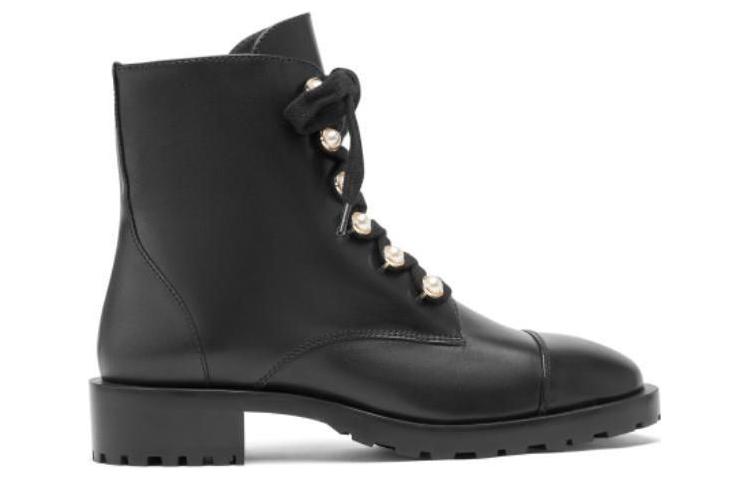 Order (Women) Stuart Weitzman 'Black Leather Versatile Comfort Ankle Martin Boots' SW1501061-BLK