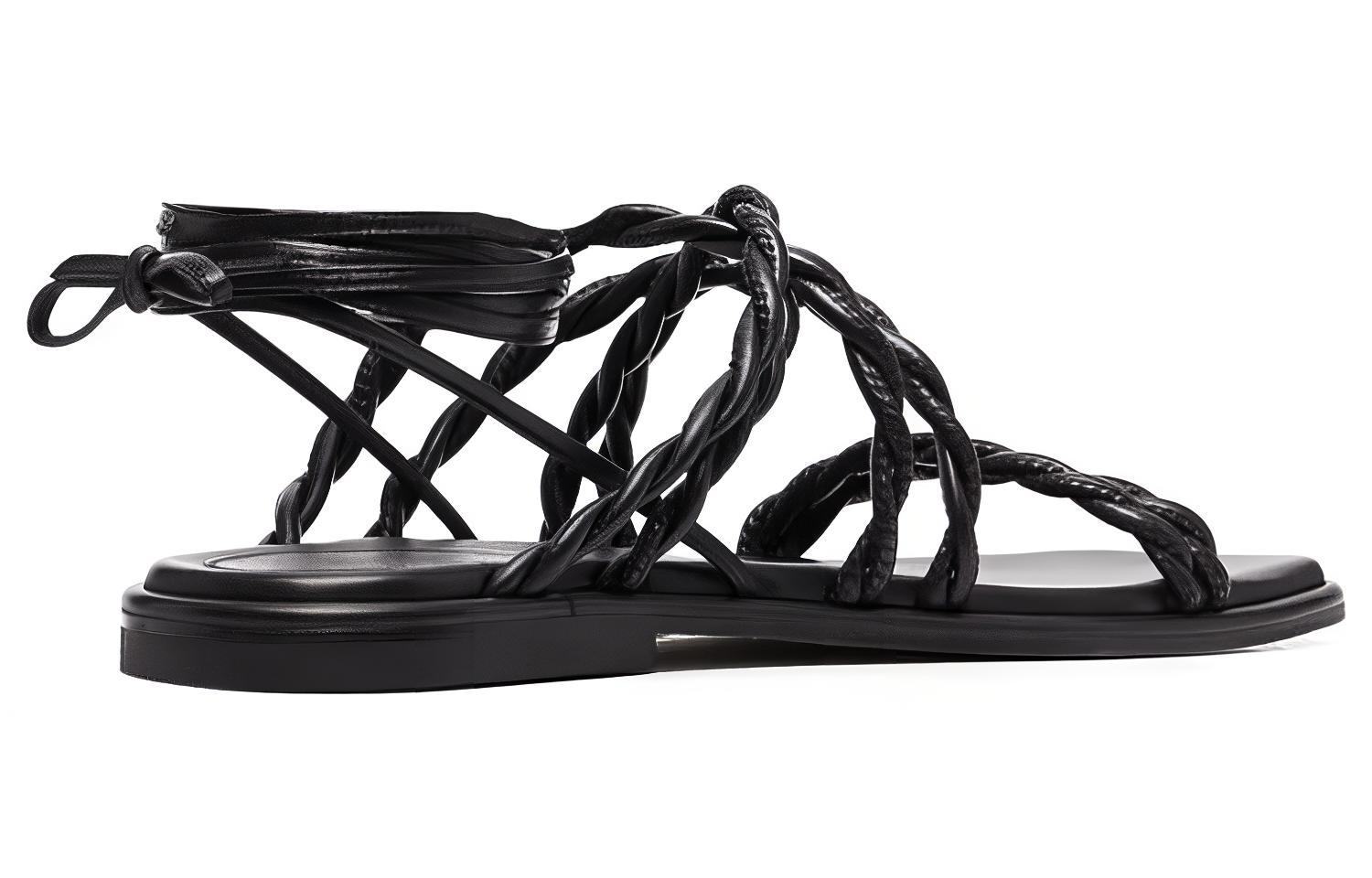 (W) Stuart Weitzman 'Black One-Strap Sandal' 圖 4