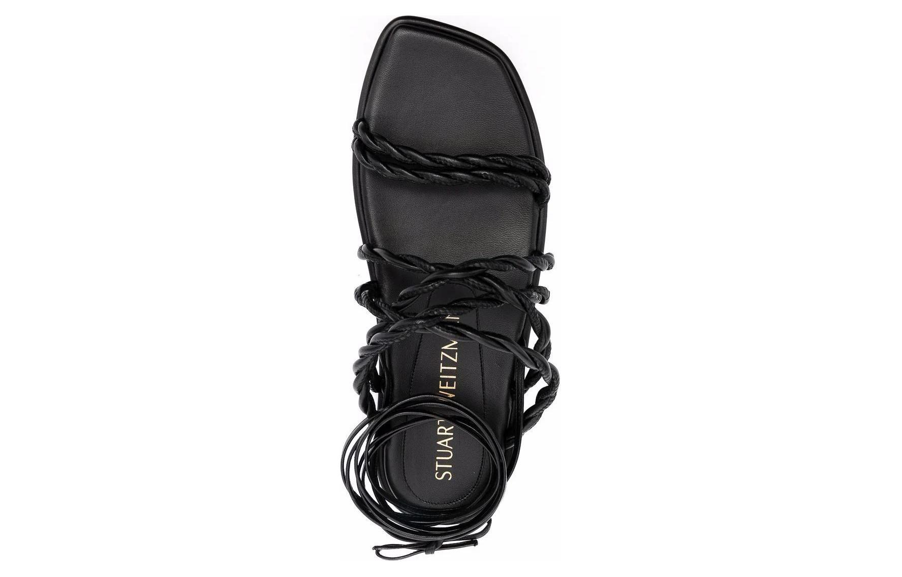 (W) Stuart Weitzman 'Black One-Strap Sandal' 圖 5