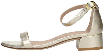 (Women) Stuart Weitzman 'Gold Ankle Strap Sandal' NUDISTJUNELIDS0793PLATINO (Women) Stuart Weitzman 'Gold Ankle Strap Sandal' NUDISTJUNELIDS0793PLATINO