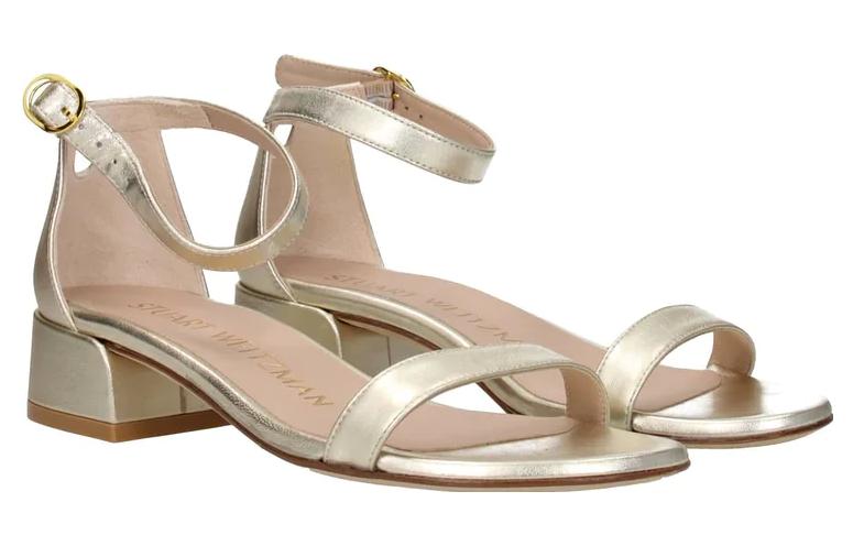Lookbook (Women) Stuart Weitzman 'Gold Ankle Strap Sandal' NUDISTJUNELIDS0793PLATINO