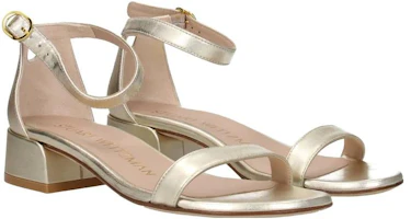 Lookbook (W) Stuart Weitzman ''Goldene Knöchelriemen-Sandale'' NUDISTJUNELIDS0793PLATINO