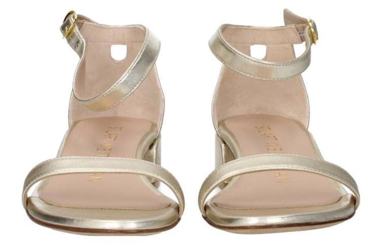 Purchase (Women) Stuart Weitzman 'Gold Ankle Strap Sandal' NUDISTJUNELIDS0793PLATINO