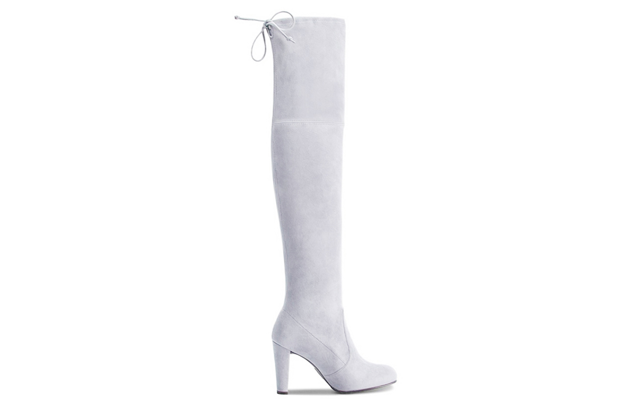 (W) Stuart Weitzman 'Grey Suede Lace-Up Over-The-Knee Boots' 圖 2