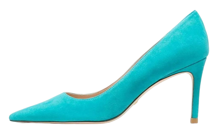 (W) Stuart Weitzman 'Light Blue Fashion Slip-On Stiletto Heels'