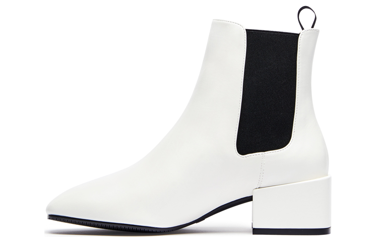 (Women) Stuart Weitzman Accordion Chelsea Bootie 'White Leather' SW2101006-WHI