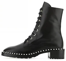 (Women) Stuart Weitzman Allie Ankle Boot 'Black Studded' ALLIESMOOTHCALFBLACK (Women) Stuart Weitzman Allie Ankle Boot 'Black Studded' ALLIESMOOTHCALFBLACK