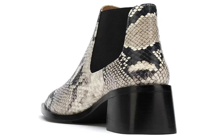 Purchase (W) 스튜어트 와이츠먼 흑백 앵클부츠 SW1501-PNT