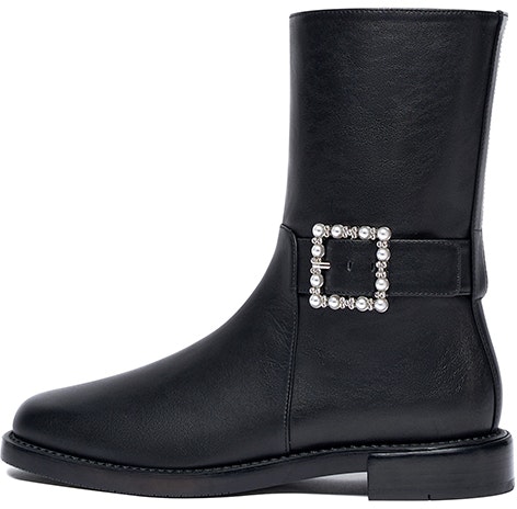 women-stuart-weitzman-ankle-boot-black-chunky-heel-sw-2501001-blk