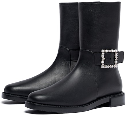(W) Stuart Weitzman Sepatu Boot Tumit Tebal Hitam SW2501001-BLK Lookbook (W) Stuart Weitzman Sepatu Boot Tumit Tebal Hitam SW2501001-BLK