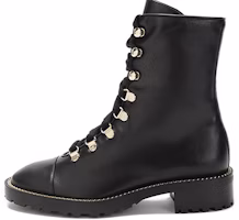 (Women) Stuart Weitzman Ankle Boot 'Black Leather Lace-Up' KOLBIESMOSMOOTHCAIFBLACK (Women) Stuart Weitzman Ankle Boot 'Black Leather Lace-Up' KOLBIESMOSMOOTHCAIFBLACK