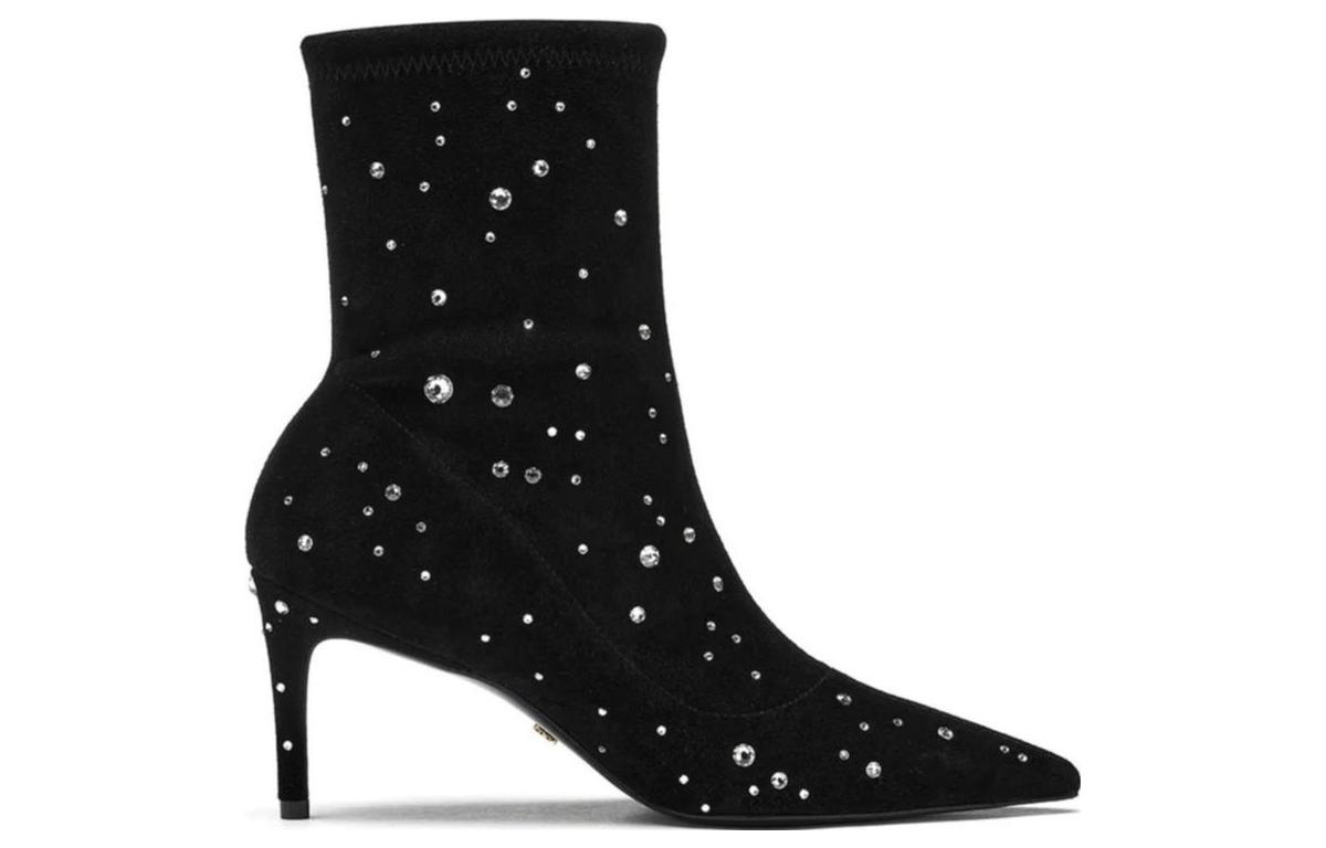 Order Stuart Weitzman/SW 皮革百搭簡約短靴 7.5公分 女款 黑色