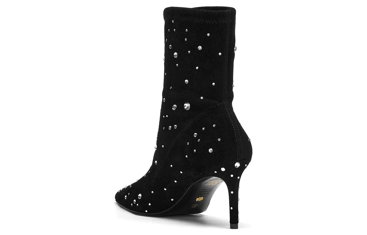 Purchase Stuart Weitzman/SW 皮革百搭簡約短靴 7.5公分 女款 黑色