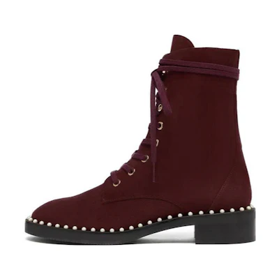 (W) Stuart Weitzman Ankle Boot 'Burgundy Minimalist'