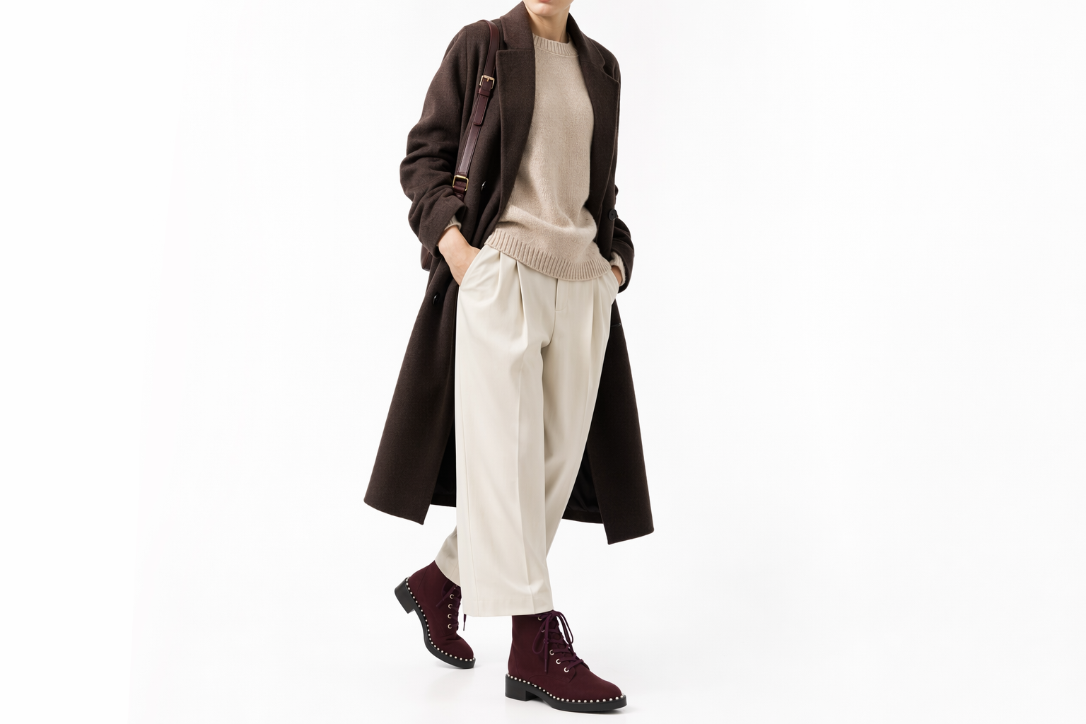 Order (W) Stuart Weitzman Ankle Boot ''Minimalistisches Burgunderrot'' SW1601-BRO