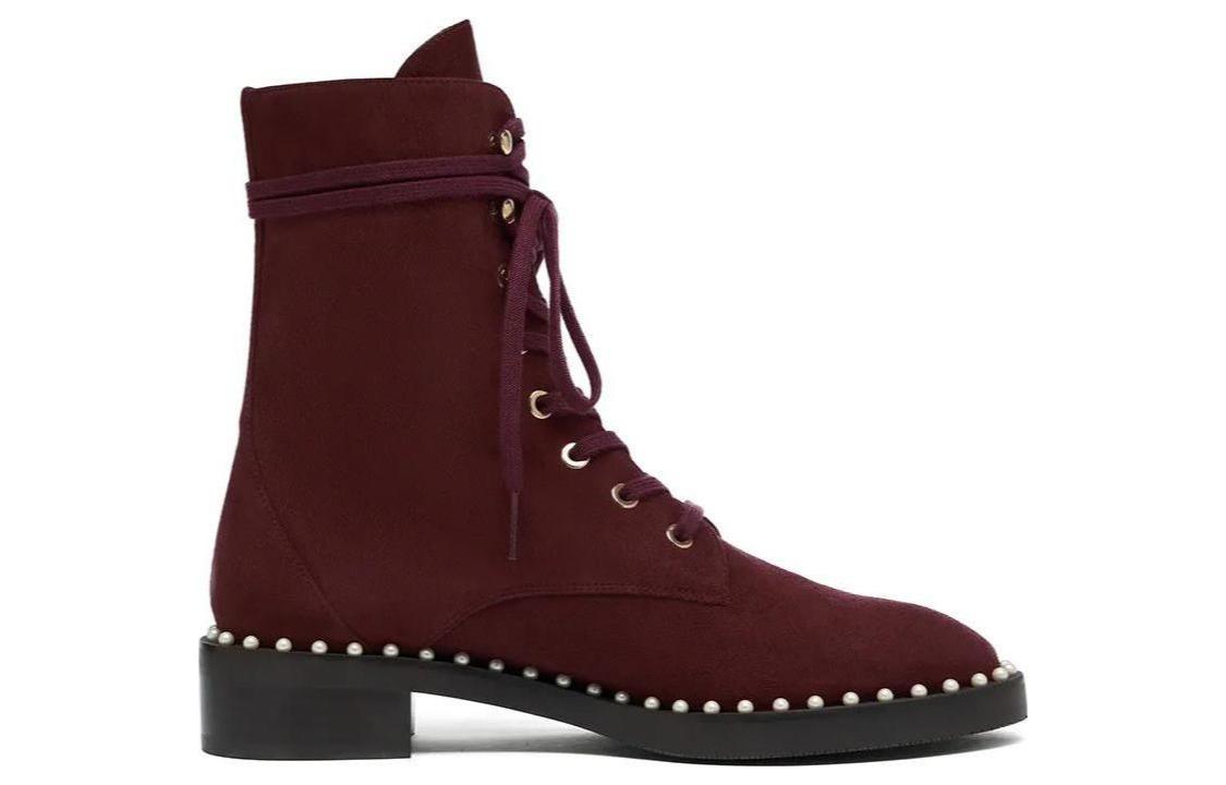Lookbook (W) Stuart Weitzman Ankle Boot ''Minimalistisches Burgunderrot'' SW1601-BRO
