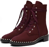 史都華·韋茲曼/SW 皮革 簡約時尚 短靴 2.5cm 女款 酒紅色 Shop 史都華·韋茲曼/SW 皮革 簡約時尚 短靴 2.5cm 女款 酒紅色