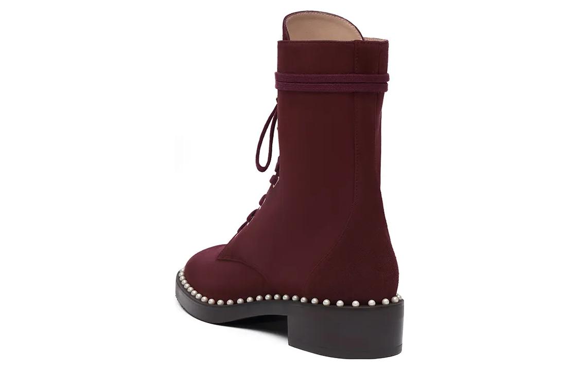 Details for (W) Stuart Weitzman Ankle Boot ''Minimalistisches Burgunderrot'' SW1601-BRO