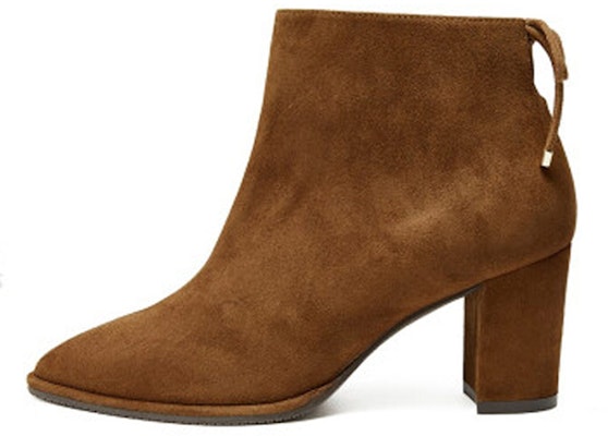 (Women) Stuart Weitzman Ankle Boot 'Camel Suede Lace-Up Block Heel' Grandiose-Suede-Saddle Buy (Women) Stuart Weitzman Ankle Boot 'Camel Suede Lace-Up Block Heel' Grandiose-Suede-Saddle
