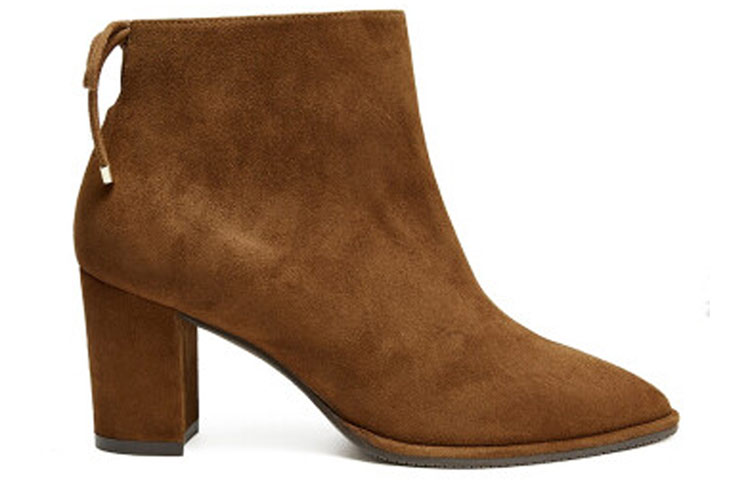 Order (W) Botines Stuart Weitzman 'Camel Suede con Cordones y Tacón Grueso' Grandiose-Suede-Saddle