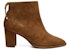 (W) Stuart Weitzman But Ankle 'Camel Suede Lace-Up Tapak Blok' Grandiose-Suede-Saddle