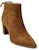 (W) Stuart Weitzman But Ankle 'Camel Suede Lace-Up Tapak Blok' Grandiose-Suede-Saddle
