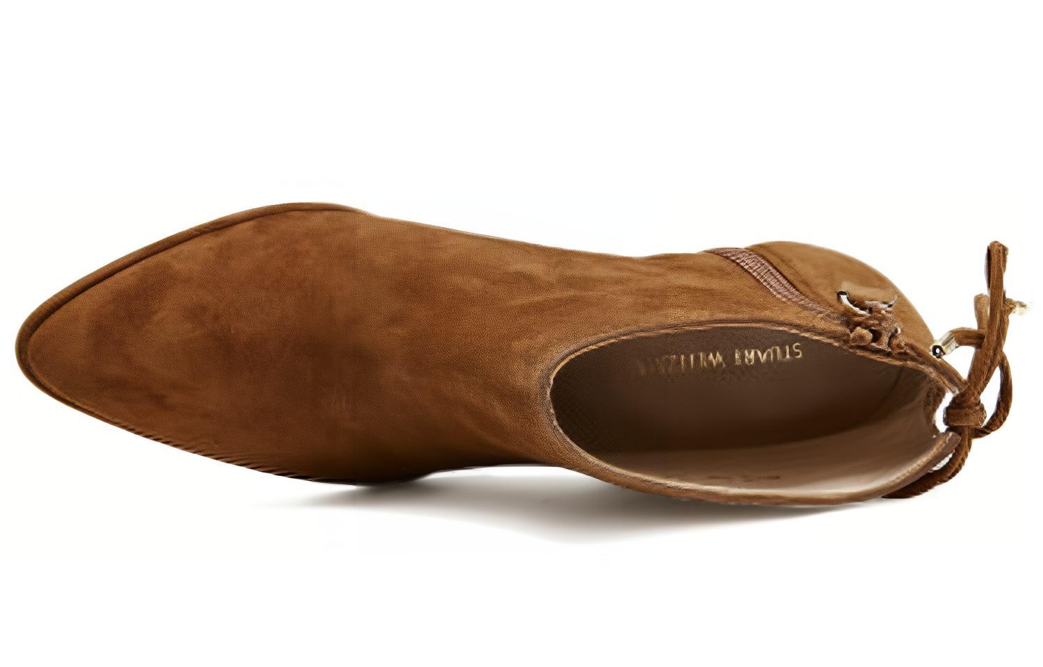 Purchase (W) Botines Stuart Weitzman 'Camel Suede con Cordones y Tacón Grueso' Grandiose-Suede-Saddle