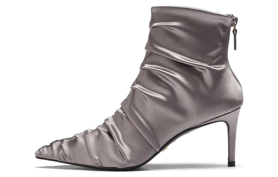 (W) Stuart Weitzman Ankle Boot 'Grey Silver CMFT'