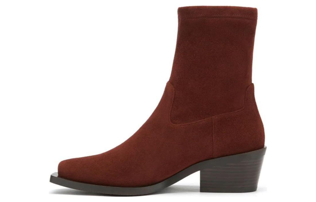 (W) Stuart Weitzman Ankle Boot 'Red Simple'