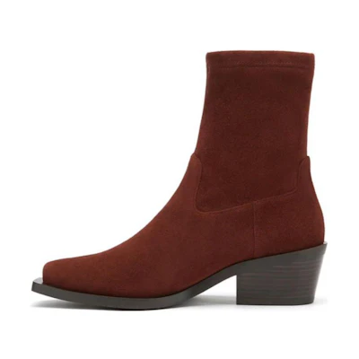 (W) Stuart Weitzman Ankle Boot 'Red Simple'
