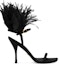 Order (W) Stuart Weitzman 黑色羽毛踝带凉鞋 SD582PLUME100BLK