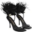 Lookbook (W) Stuart Weitzman 黑色羽毛踝带凉鞋 SD582PLUME100BLK