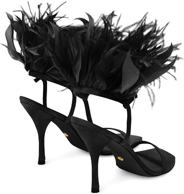 (W) Stuart Weitzman Sandal Tali Buku Lali 'Black Feather' SD582PLUME100BLK Shop (W) Stuart Weitzman Sandal Tali Buku Lali 'Black Feather' SD582PLUME100BLK