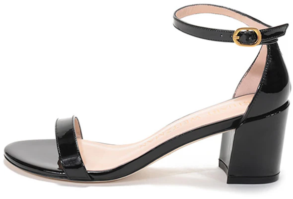 (Women) Stuart Weitzman Black Leather Strap Sandals with Buckle Design SIMPLEPATPATENT Black Buy (Women) Stuart Weitzman Black Leather Strap Sandals with Buckle Design SIMPLEPATPATENT Black