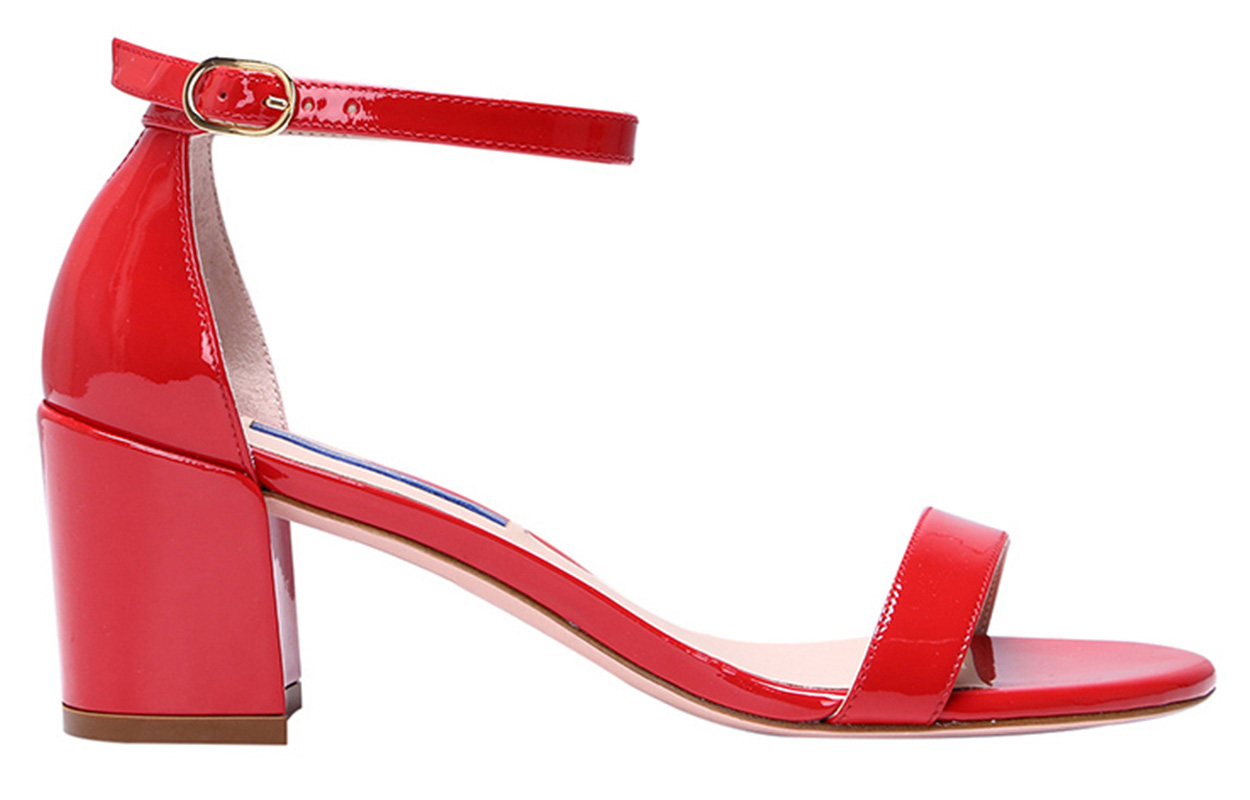 (W) Stuart Weitzman Block Heel Sandals 'Patent Red' 圖 2